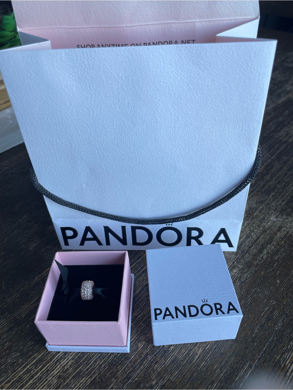 Pandora Pink Pavé Charm - Sparkling Pink Crystal Accent
